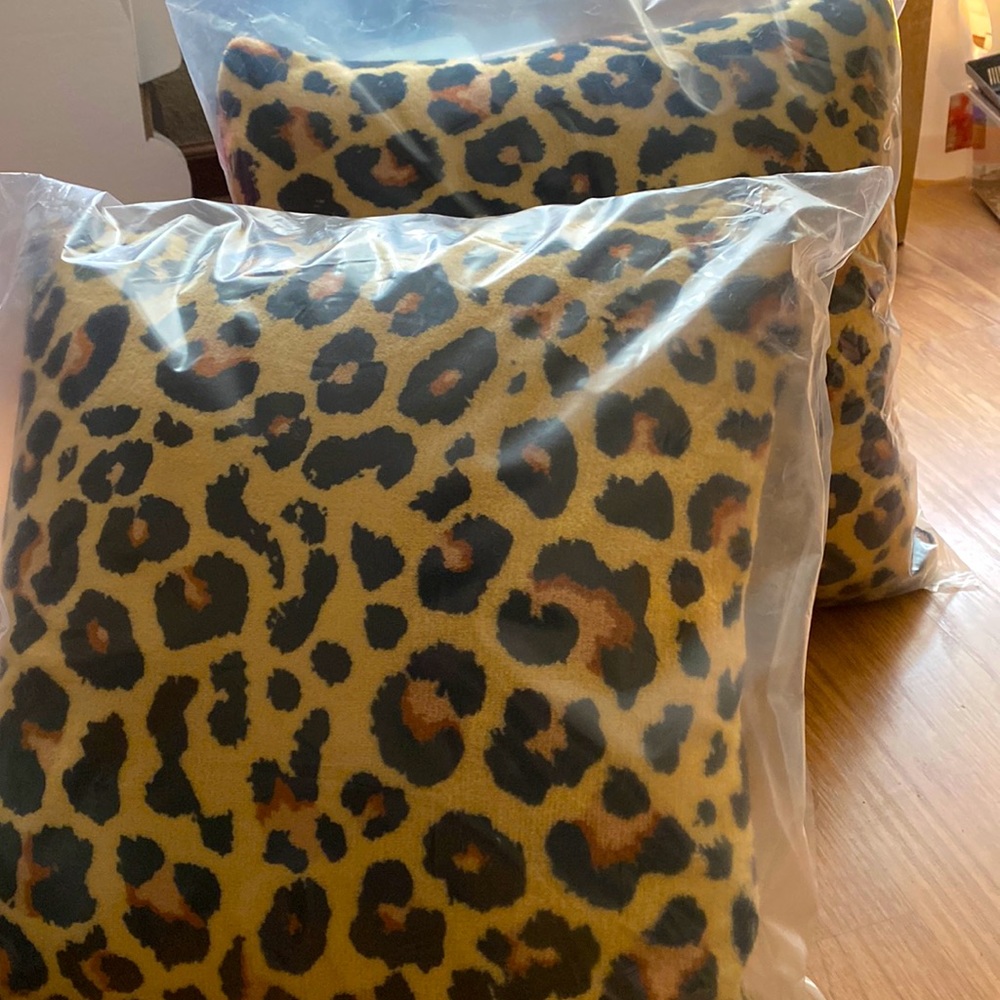 New Soft Leopard print pillows.